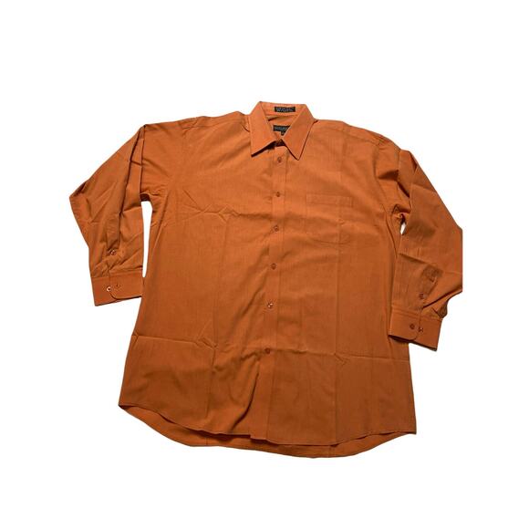 Daniel Ellissa Long Sleeve French Cuff Button Up Shirt 171/2 34-35 brown squash - Picture 6 of 11